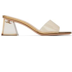 Gianvito Rossi Cream and Gold Heeled Sandals